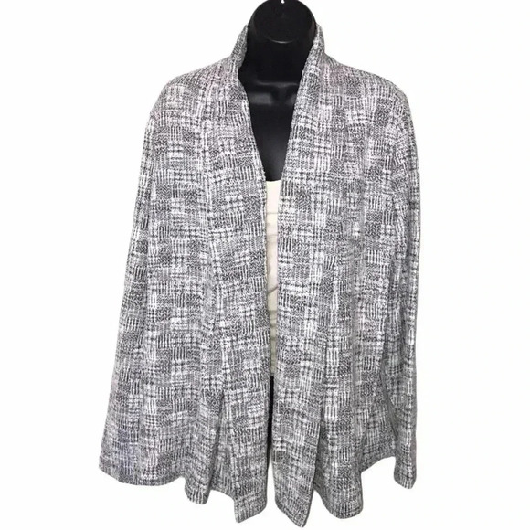 Van Heusen Tweed Open Front Cardigan Size L ((E1)) - Picture 1 of 6